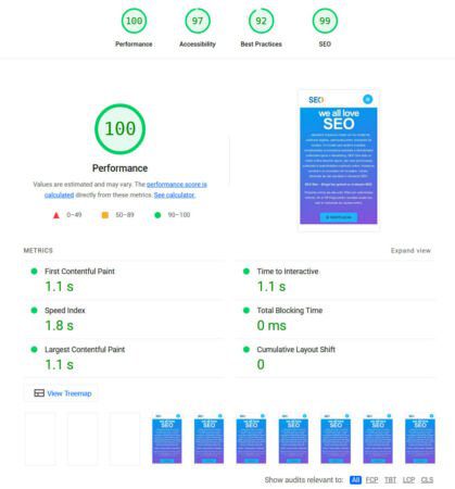 SEO Tehnic - rezultate optimizare web.dev/measure SEO Tehnic - rezultate optimizare web.dev/measure
