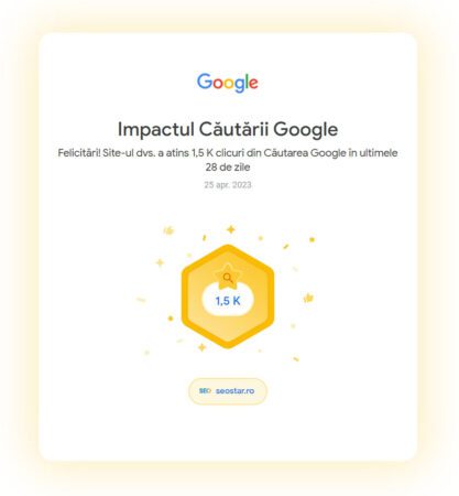 Optimizare SEO Rezultate Google Search Console Insights